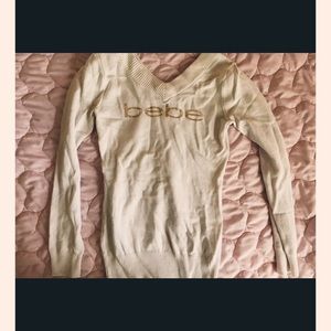 white bebe top